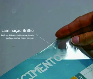 Adesivo branco laminado externo Brilho Starpac Tamanhos variados 4x0 Impressão Solvente Com laminação 