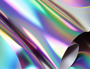 Adesivo Holográfico Vinil Largura 57cm 4x0 Impressão Solvente Premium Sem refile Holográfico