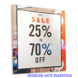 Adesivo transparente laminado Interno - Vinil 010 Tamanhos variados  Impressão Solvente Sem refile - com laminação 